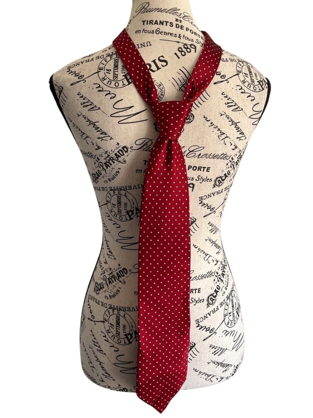 Versace Classic Red Silk Tie Italian Designer Power Dressing Vintage 90s